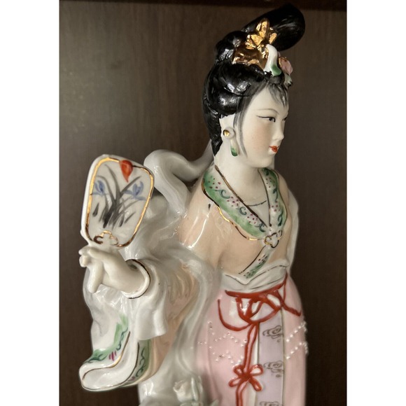 Vintage Porcelain Chinese Geisha Statue 13” - Picture 11 of 15